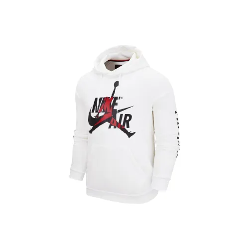 Jordan FW21 Alphabet Logo Pullover Hooded Fleece White