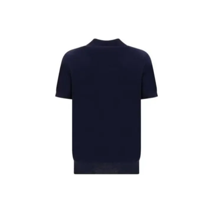 Brunello Cucinelli Fine Knitted Ribbed Polo Shirt-1