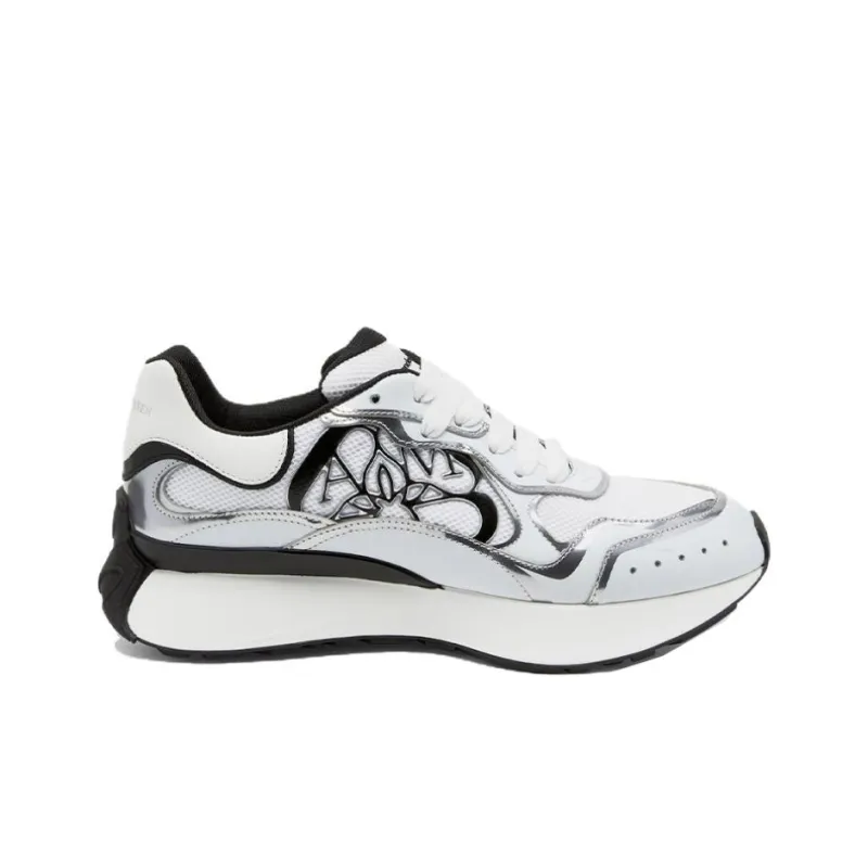 Alexander McQueen Sprint Runner Chalk White Black Print-1