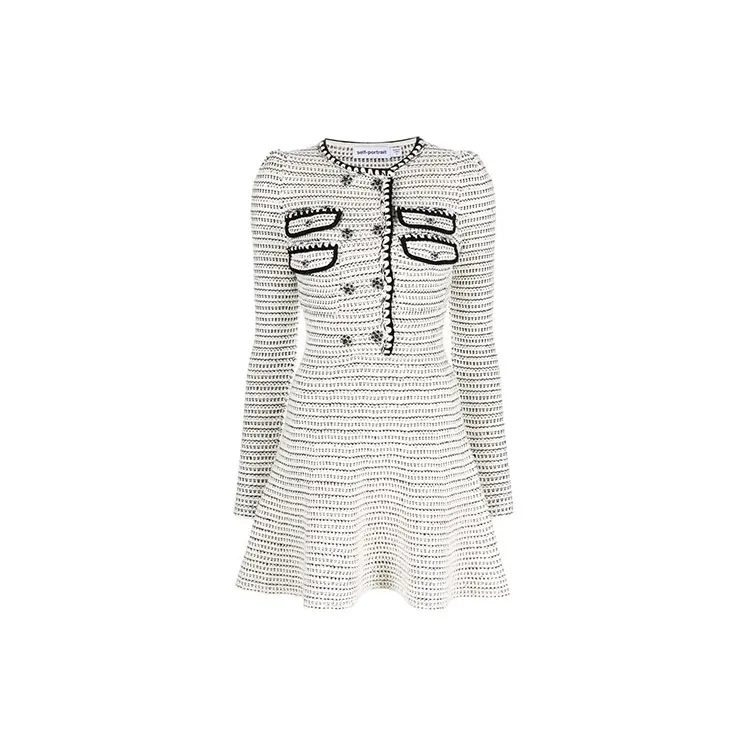 Self portrait Long Sleeved Dresses Women's White-2