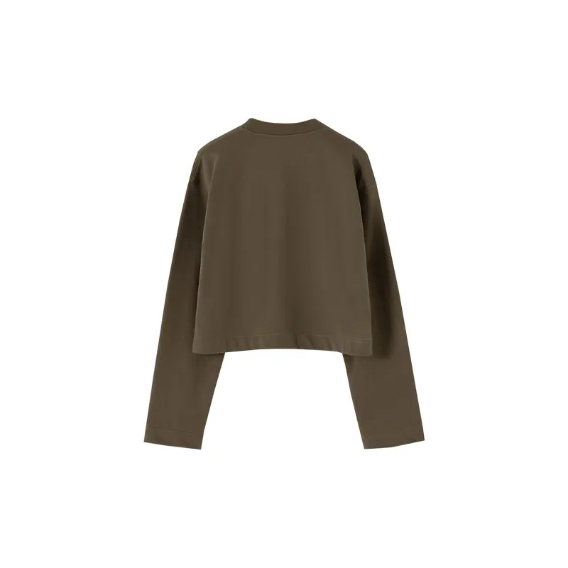 SOON FLOWER Spring And Autumn Sweatshirt Women's Coffee-1