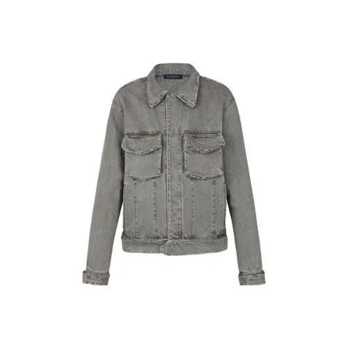 LOUIS VUITTON New Quarterly Products Of LV Denim Jackets Men Gray