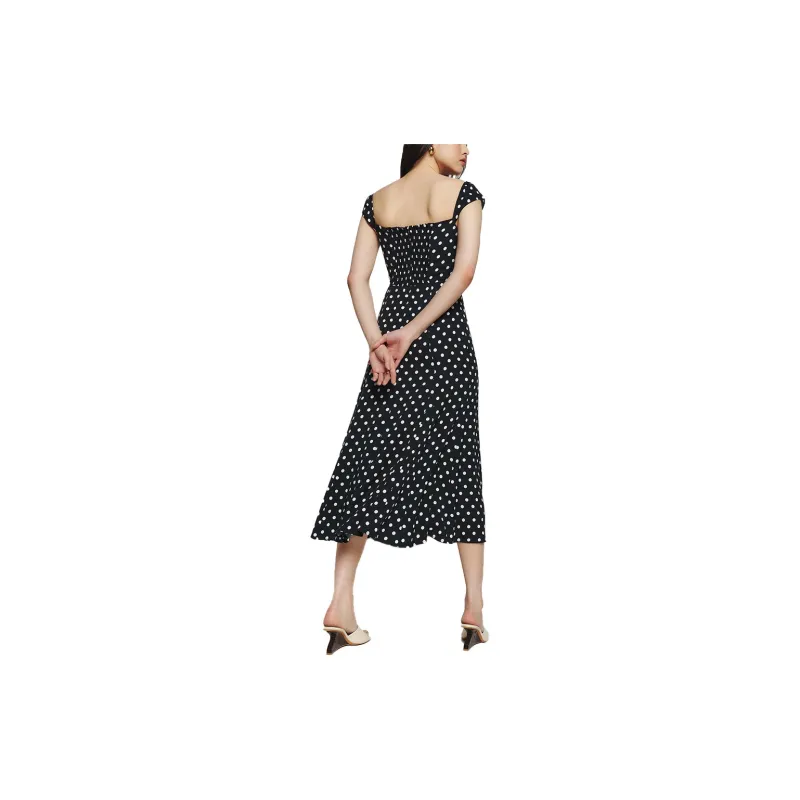 Reformation Short-Sleeved Dresses Women's Black-1