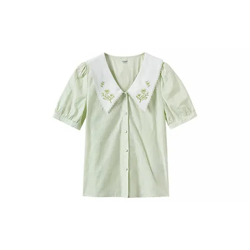 Inman Shirts Women's Green/White Grid