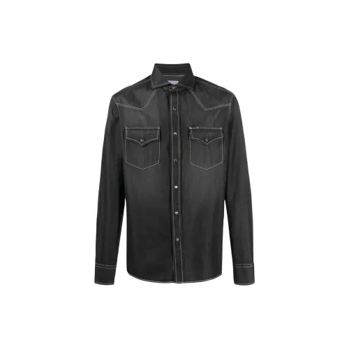 Brunello Cucinelli Denim Jackets Men Black