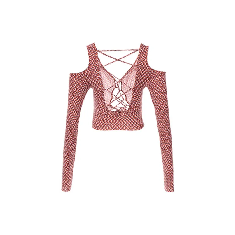 Laurence & Chico Long-Sleeved T-Shirt Women's Orange-Brown-1