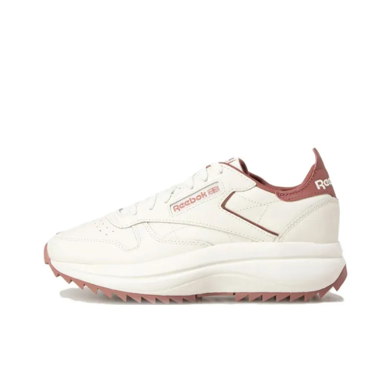 Reebok Anti Slip Wear Resistant Low Top Casual Shoes Women's Beige White Pink-0