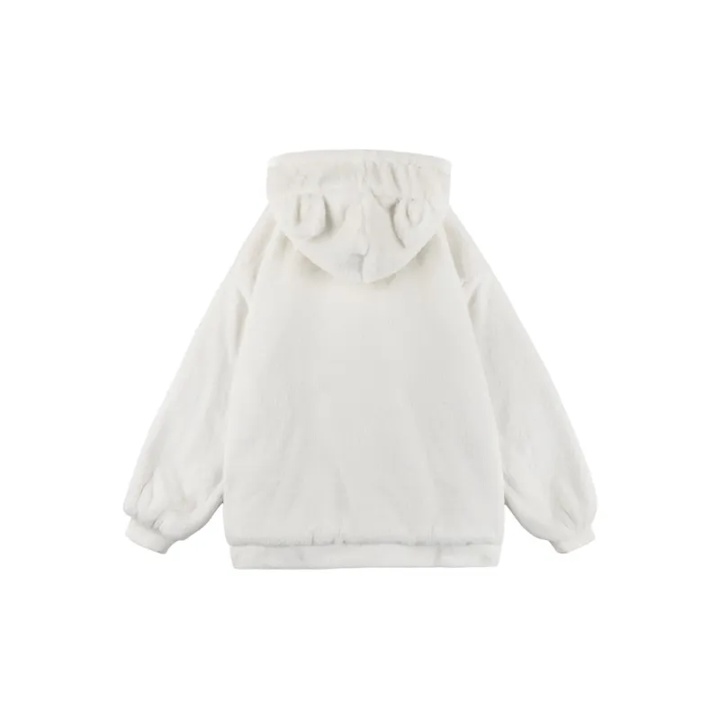 ORIASTAR Velvet feel Coat Women's Ivory-1