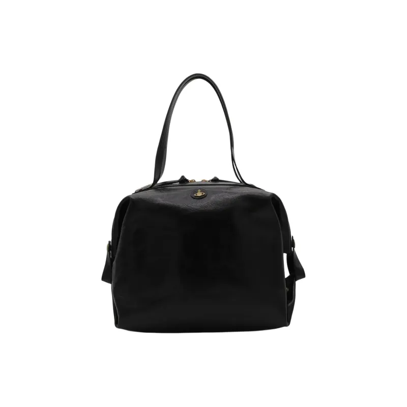 Vivienne Westwood Cow Leather Handbag Unisex Black-2