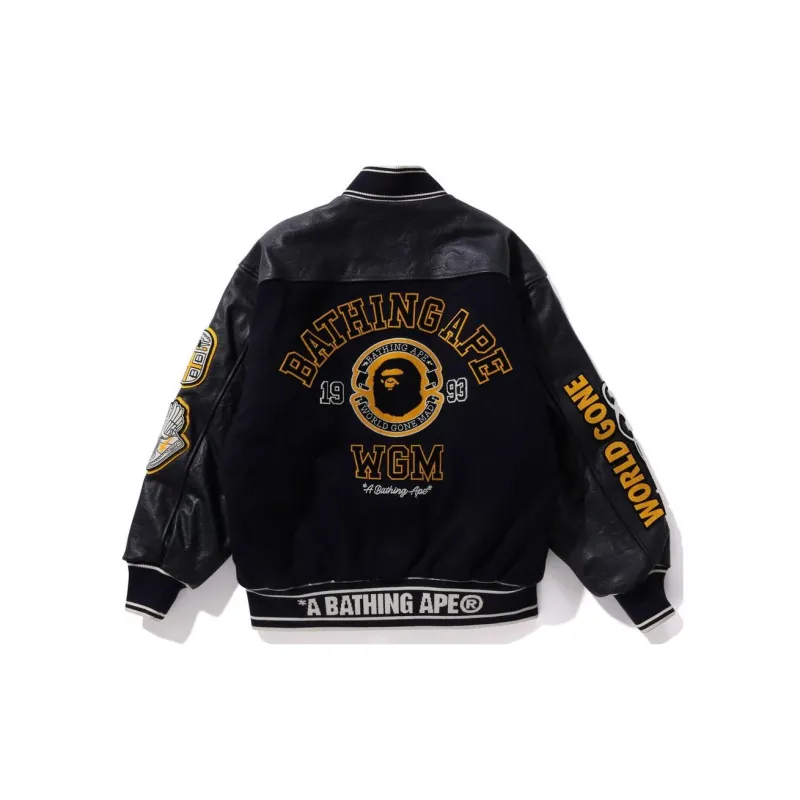 Bape Bape Patch Varsity Jacket-3
