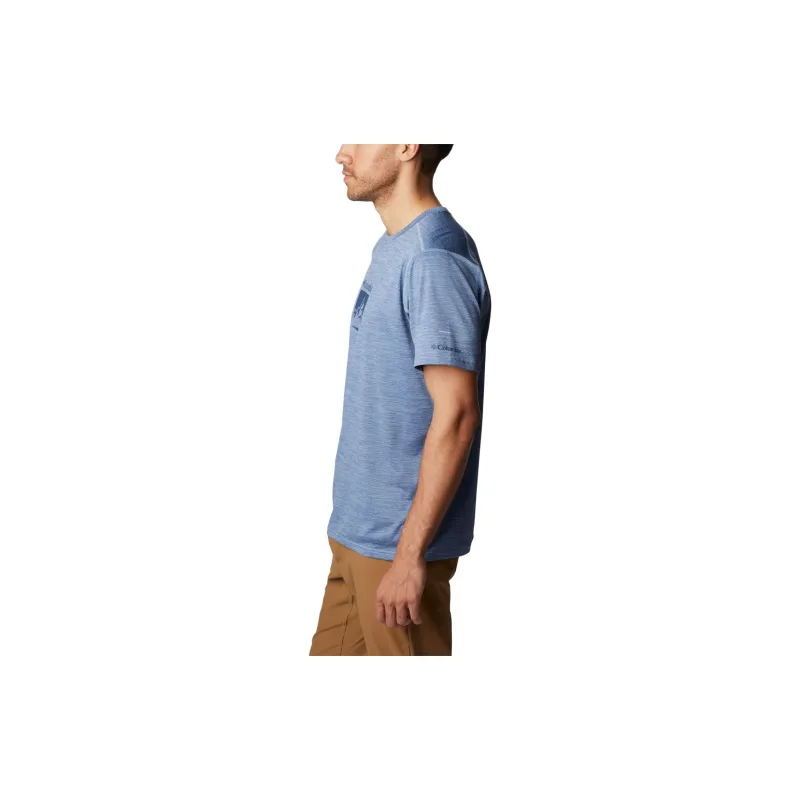 Columbia T Shirts Men Heather Blue-2