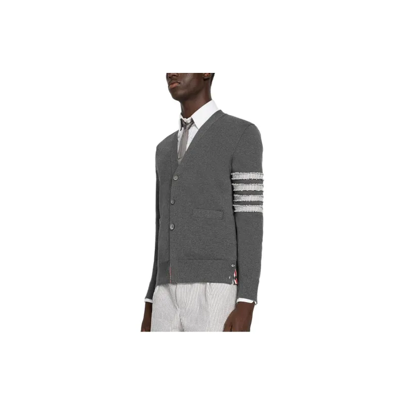 THOM BROWNE 4 Bar Stripe Detailed Cardigan-2
