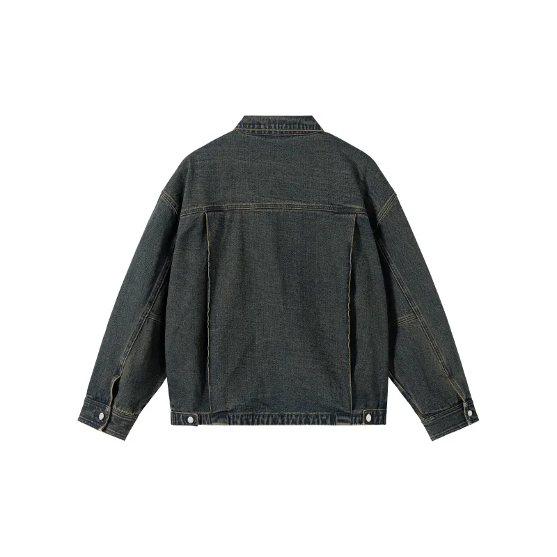 XINYINSU 24FW Denim Jacket Unisex Dark Blue-1
