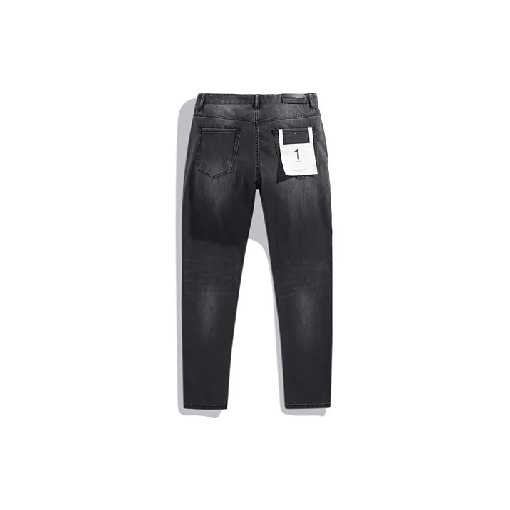 PEACEBIRD MEN Jeans Unisex Gray 1 Tight Fit, Cuffed-1