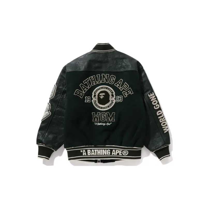 Bape Bape Patch Varsity Jacket-1