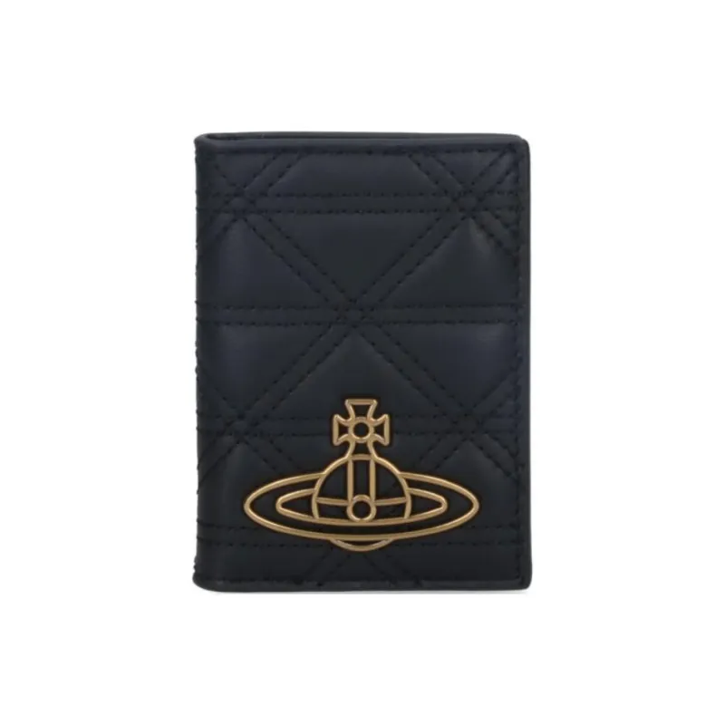 Vivienne Westwood Orb Plaque Quilted Bi Fold Wallet-0