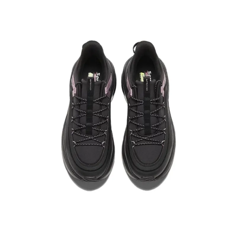 Sprandi Dome Durable Breathable Low-Top Casual Running Shoes Women's Black Purple-3
