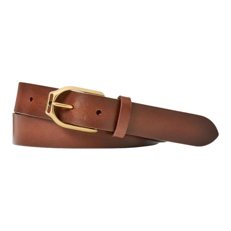 Ralph Lauren Stirrups Buckle Design Cow Leather Leather Belts Men's Brown Width: 3.2CM-0