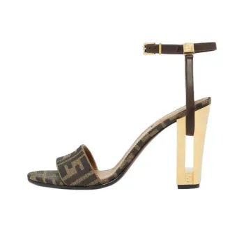 FENDI Zucca Monogram Heeled Sandals