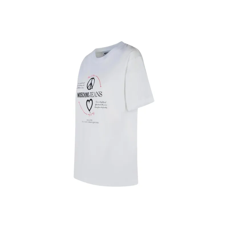MOSCHINO Jeans Logo Printed Crewneck T Shirt-2