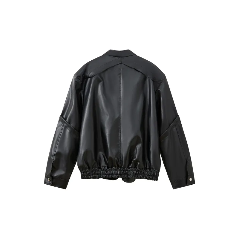 Non Allergic Leather Jackets Unisex Black-1