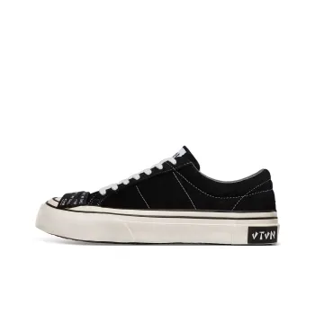 VTVN Rock Collection Slip Resistant Cushioning Abrasion Resistant Low Top Skateboard Shoes Unisex Obsidian Black