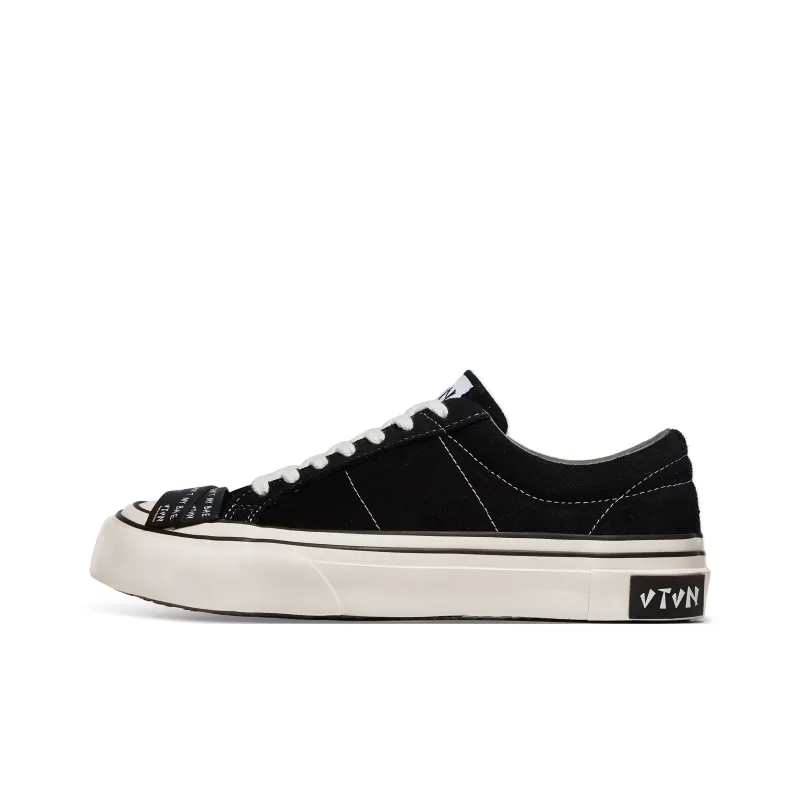 VTVN Rock Collection Slip Resistant Cushioning Abrasion Resistant Low Top Skateboard Shoes Unisex Obsidian Black-0