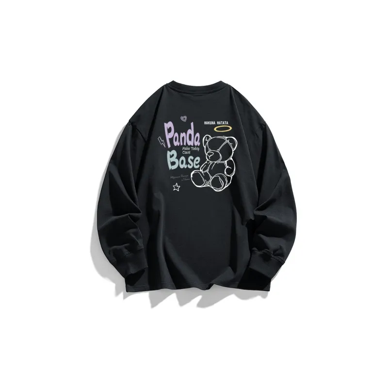 PANDA BASE Drop Shoulder Sleeve T Shirt Unisex-5