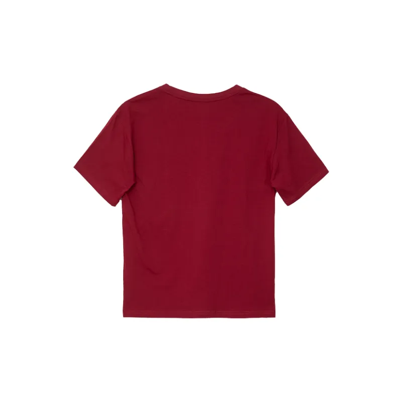 SUNSUNTOWN T-Shirts Unisex Burgundy-1