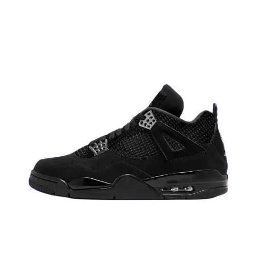 Air Jordan 4 Vintage Basketball Shoes Women's Mid-Top Black