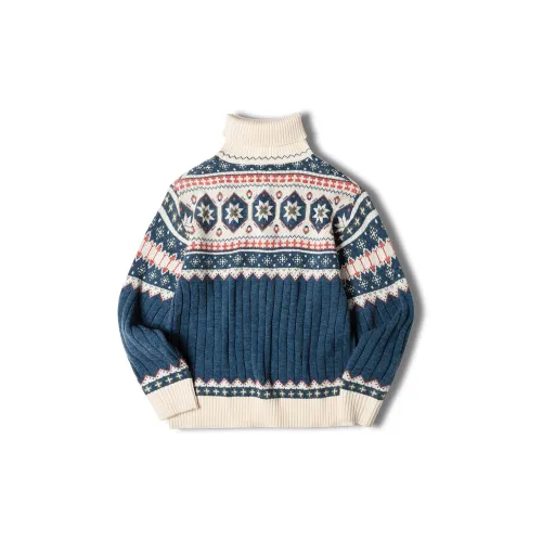 MADEN Sweaters Men Gray Blue