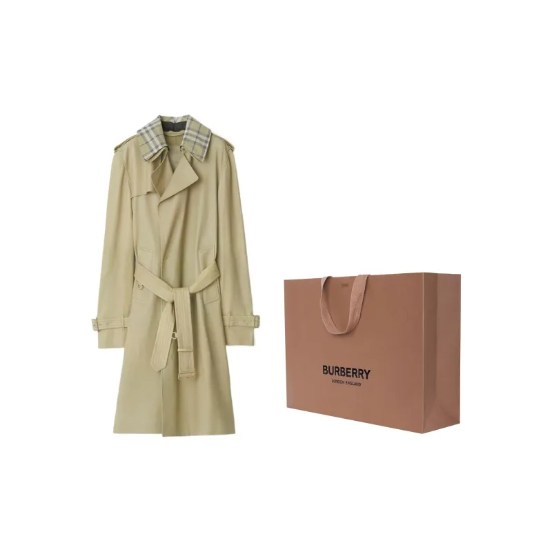 Burberry Detachable-collar Leather Trench Coat-2