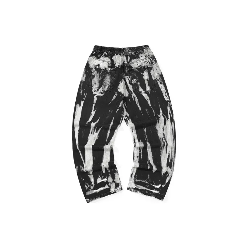 GENANX Straight Jeans Unisex Black Gray Color-1