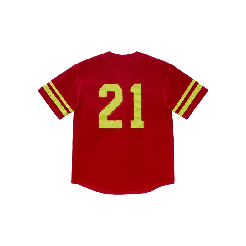 Supreme Velour Baseball Jersey-5