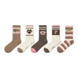 American Stripes Trendy Socks G Set-5 Pack[7A Antibacterial]