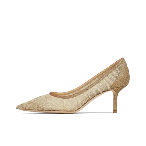 Jimmy Choo LOVE High Heels Women's Gold