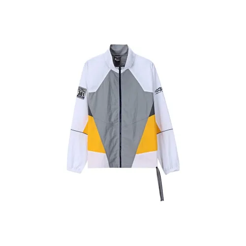 361° Trench Coats Men Raw White/Blue Brick Gray