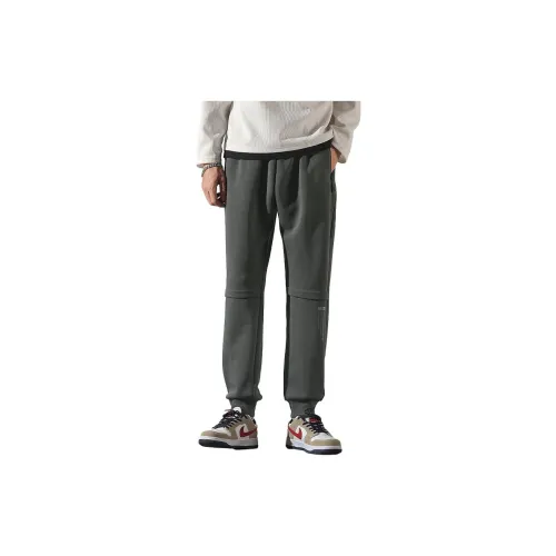 DEERWAY Knitted Sweatpants Men Gray