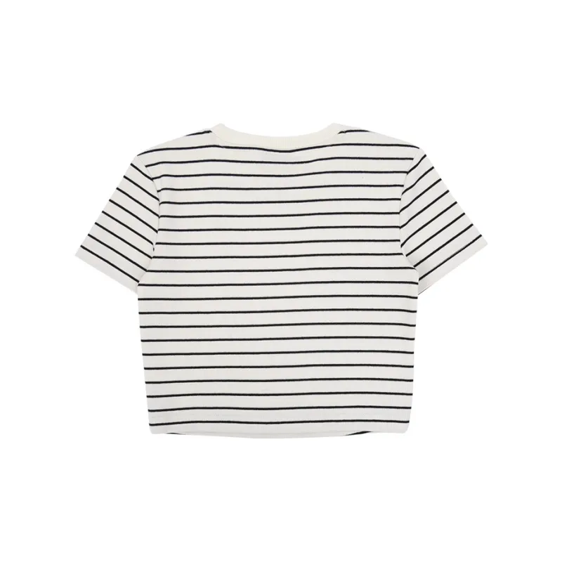 Nerdy Crop Tops Women's Cream-1
