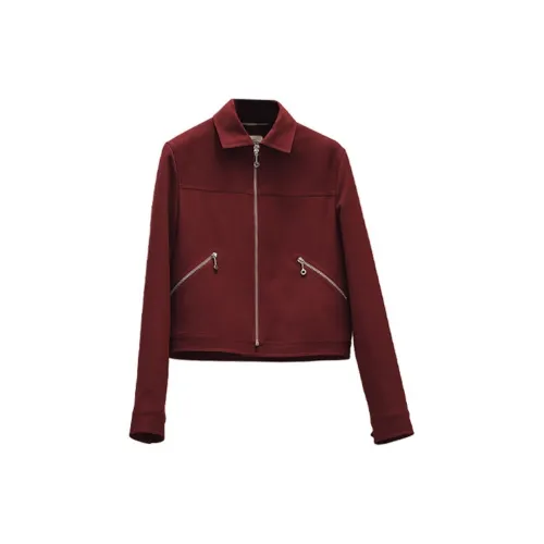 HERMES Jackets Women's Chubby Red