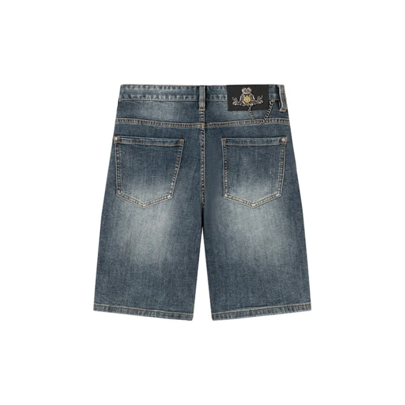 CREAZIONI LA FANTASIA E MOBILE Denim Shorts Unisex Blue-1