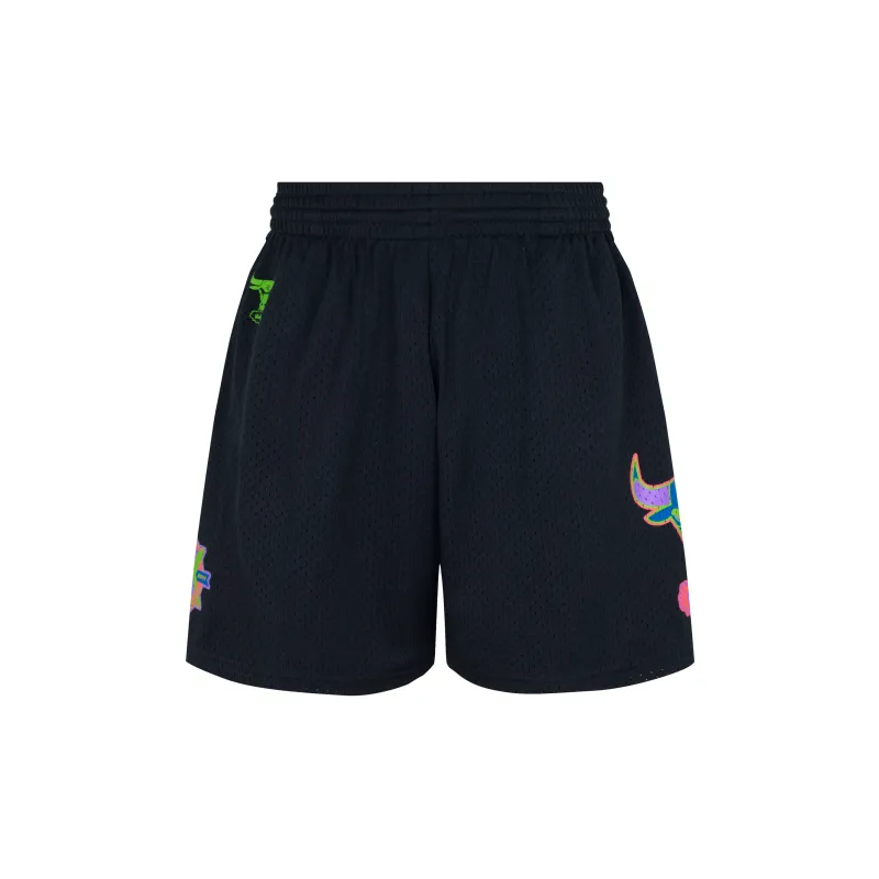 Mitchell Ness Casual Shorts Unisex Black-2