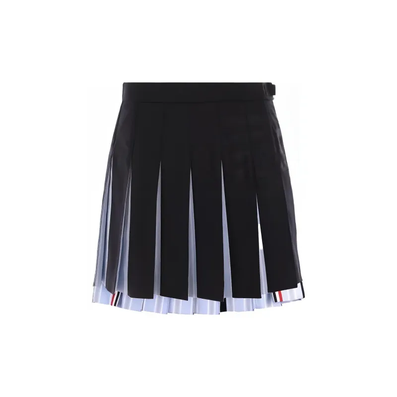THOM BROWNE Pleated Step-hem Skirt-1