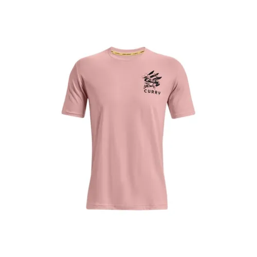 Under Armour Curry In The Same Series T-Shirts Men Pink