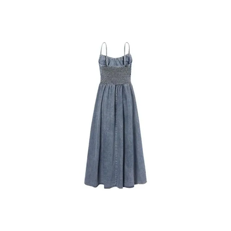 I'M ONE Slip Dresses Women's Vintage Denim Blue-1