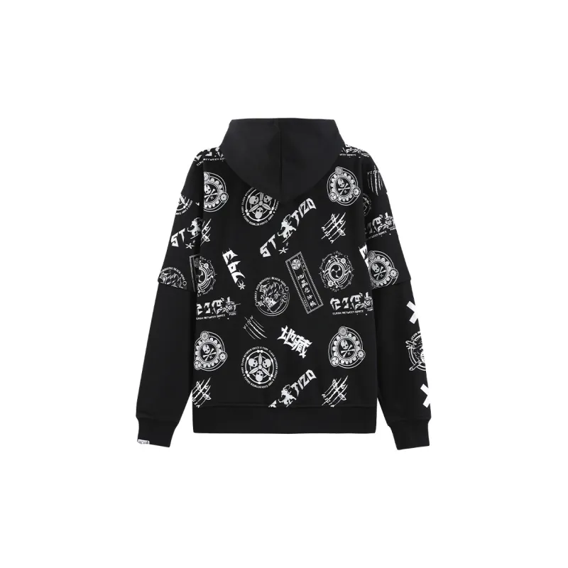 ONIARAI Ader Error FW21 Hooded Fitted Mock Two Piece Sweatshirt Men's Black-1