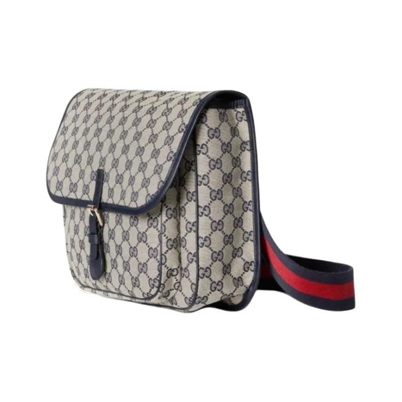 GUCCI GG Canvas Messenger Bag Shoulder Bag Crossbody Bag Kids' Beige-1
