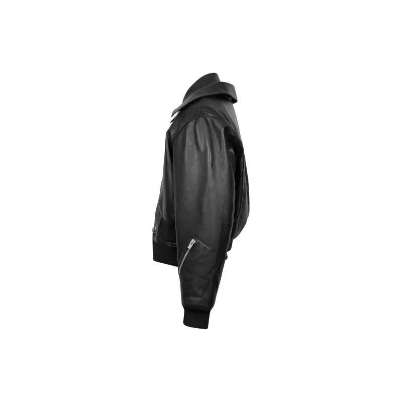 HELIOT EMIL Leather Jacket Unisex Black-2