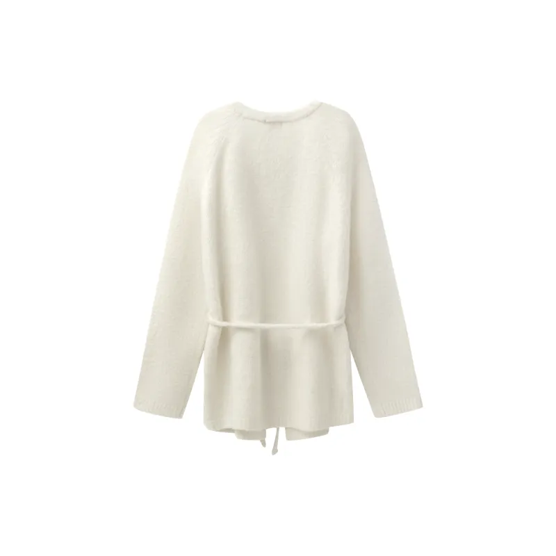 CREAMY SWEET Cashmere Sweaters Women's Cream White-2