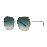 Bright Rose Gold with Green Top and Brown Bottom